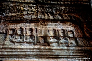 Buddha Engravings Replaced by Shiva Linga